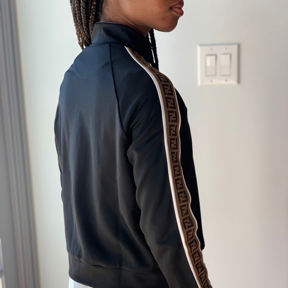 Fendi Tops - Fendi Black Logo Track Jacket